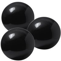 6x stuks opblaasbare strandballen extra groot plastic zwart 40 cm - thumbnail