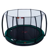 Avyna Avyna Trampoline FlatLevel Ø365 met veiligheidsnet – Groen NU MET GRATIS AFDEKHOES (TEPL-12-FL-COMBI-BD)