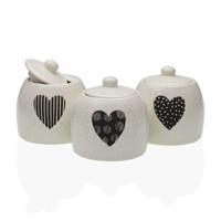 Suikerpot Versa Nathalie Keramiek 6,9 x 8,9 x 6,9 cm Hart