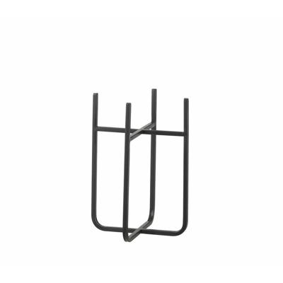 Mica Decorations - bloempot plantenstandaard/verhoger - zwart - H25 x B16 cm