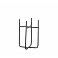 Mica Decorations - bloempot plantenstandaard/verhoger - zwart - H25 x B16 cm