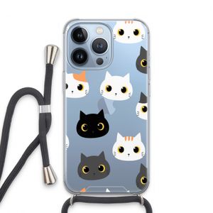 Katten: iPhone 13 Pro Transparant Hoesje met koord