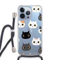 Katten: iPhone 13 Pro Transparant Hoesje met koord