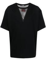 Raf Simons t-shirt à empiècement en résille - Noir - thumbnail