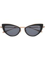 VALENTINO GARAVANI EYEWEAR lunettes de soleil Rockstud à monture papillon - Or