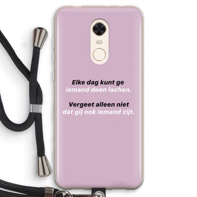 gij zijt ook iemand: Xiaomi Redmi 5 Transparant Hoesje met koord