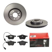 Remmenset, remschijf BREMBO, Remschijftype: Binnen geventileerd, Inbouwplaats: Vooras, u.a. für VW, Seat, Ford