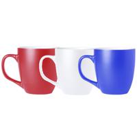 Koffie mokken/bekers Holland - 6x - keramiek - met oor - rood/wit/blauw - 440 ml - stijlvolle vorm