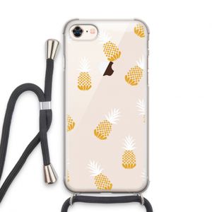 Ananasjes: iPhone 7 Transparant Hoesje met koord