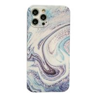 iPhone 7 hoesje - Backcover - Marmer - Marmerprint - TPU - Blauw/Paars