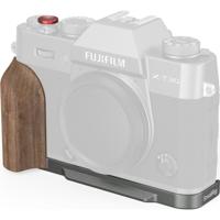 SmallRig 5668 L-Shaped Mount Plate with Wooden Handle for FUJIFILM X-T30 / X-T30 II / X-T30 III, Charcoal Silver