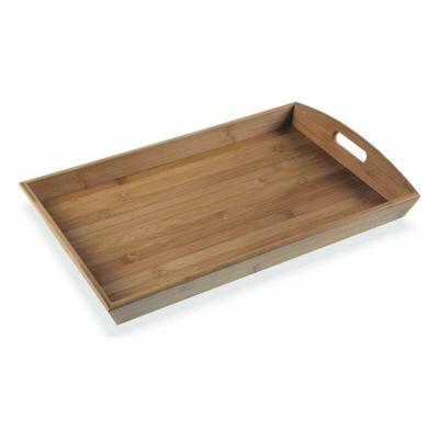 Dienblad Versa Hout Bamboe 32 x 6,5 x 50 cm Zwart