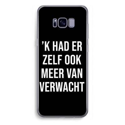 Meer verwacht - Zwart: Samsung Galaxy S8 Plus Transparant Hoesje