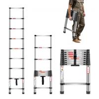 VEVOR Telescopische Ladder RVS Uitschuifladder Trapladder Opvouwbare Ladder 254cm Ladder VEVOR Telescopische Ladder RVS Uitschuifladder Trapladder Opvouwbare Ladder 254cm Ladder