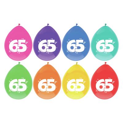Haza Ballonnen - 65 jaar - leeftijd verjaardag - 24x stuks - 29 cm - versiering - feestartikelen