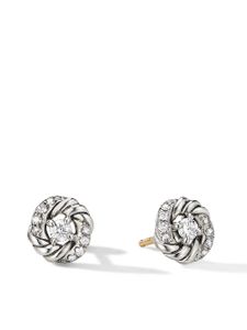 David Yurman puces d'oreilles Petite Infinity en argent sterling serties de diamants