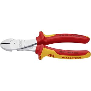 Knipex VDE-Kraft-Seitenschneider 180mm 1000V 2K-Griffe Knipex 74 06 180 VDE Kracht-zijsnijtang Met facet 180 mm