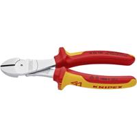 Knipex VDE-Kraft-Seitenschneider 180mm 1000V 2K-Griffe Knipex 74 06 180 VDE Kracht-zijsnijtang Met facet 180 mm