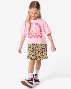HEMA Kinderrok Plisse Luipaard Bruin (bruin)