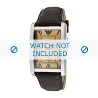 Horlogeband Armani AR1605 Leder Donkerbruin 23mm - thumbnail