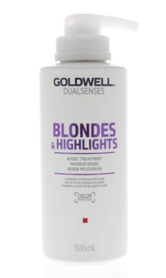 Goldwell Dualsenses Blondes & Highlights 60sec Treatment Masker 500ml | Voor Blond Haar