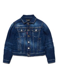 DSQUARED2 KIDS veste en jean à patch logo - Bleu