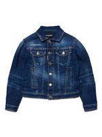 DSQUARED2 KIDS veste en jean à patch logo - Bleu