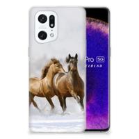 OPPO Find X5 Pro | TPU Hoesje | Paarden