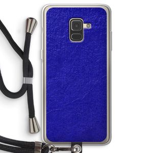 Majorelle Blue: Samsung Galaxy A8 (2018) Transparant Hoesje met koord