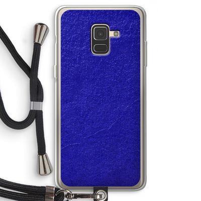 Majorelle Blue: Samsung Galaxy A8 (2018) Transparant Hoesje met koord