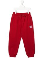 Dolce & Gabbana Kids pantalon de jogging à logo brodé - Rouge