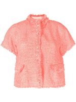 SHIATZY CHEN veste en tweed à perles - Rose