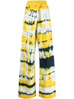 DARKPARK pantalon droit à imprimé tie-dye - Jaune