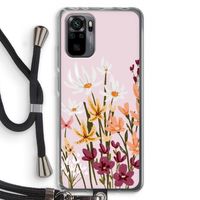 Painted wildflowers: Xiaomi Redmi Note 10 Pro Transparant Hoesje met koord