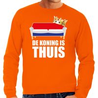 Woningsdag De Koning is thuis sweaters / trui voor thuisblijvers tijdens Koningsdag oranje heren 2XL  -