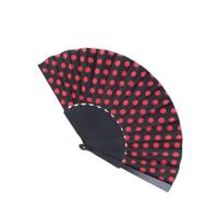 Spaanse waaier - zwart met rode stippen - 24 cm - Twenties - Zomer - Carnaval
