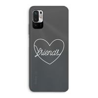 Friends heart pastel: Xiaomi Redmi Note 10 5G Transparant Hoesje