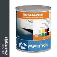 Afinol Metaalverf Zwartgrijs (RAL 7021) 750 ml