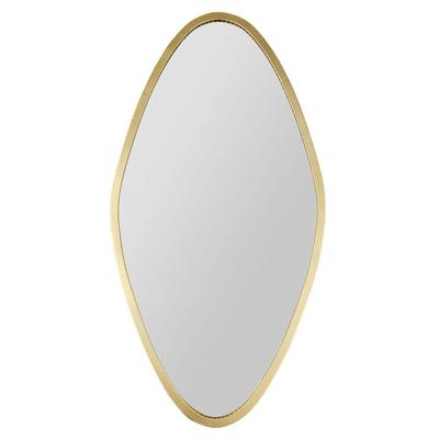 Wandspiegel Mineral - goud - metaal - ovaal - 27 x 53 cm - wanddecoratie spiegels