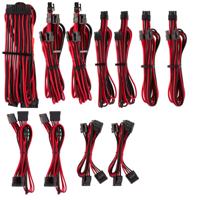 Corsair Premium Individually Sleeved DC Cable Pro Kit, Type 4 (Generation 4), RED/BLACK - thumbnail