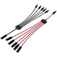 Telkens 1 x Y-verdeler PV-stekker stekker naar 5 x bus + bus naar 5 x stekker TC-12195668 Zwart, Rood TRU COMPONENTS Inhoud: 2 stuk(s)