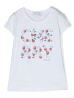 Monnalisa t-shirt à fleurs - Blanc - thumbnail