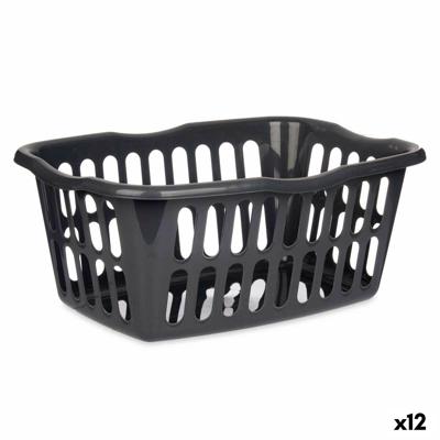 Mand Antraciet Polypropyleen 50 L 58 x 24 x 42 cm (12 Stuks)