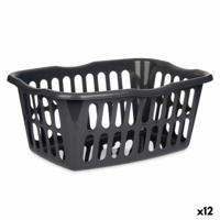 Mand Antraciet Polypropyleen 50 L 58 x 24 x 42 cm (12 Stuks)
