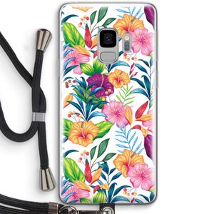 Tropisch 2: Samsung Galaxy S9 Transparant Hoesje met koord