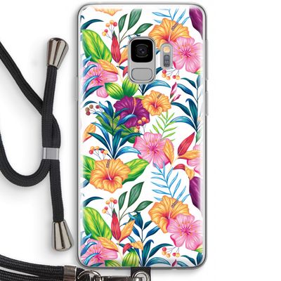 Tropisch 2: Samsung Galaxy S9 Transparant Hoesje met koord