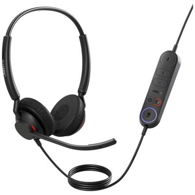Jabra Engage 40 Over Ear headset Telefoon Kabel Stereo Zwart Ruisonderdrukking (microfoon) Volumeregeling