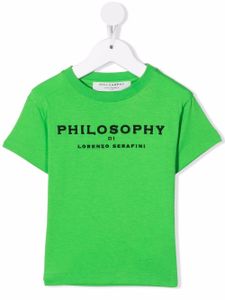 Philosophy Di Lorenzo Serafini Kids t-shirt à logo brodé - Vert