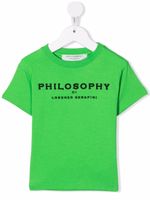 Philosophy Di Lorenzo Serafini Kids t-shirt à logo brodé - Vert