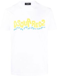 DSQUARED2 t-shirt en coton à imprimé graphique - Blanc